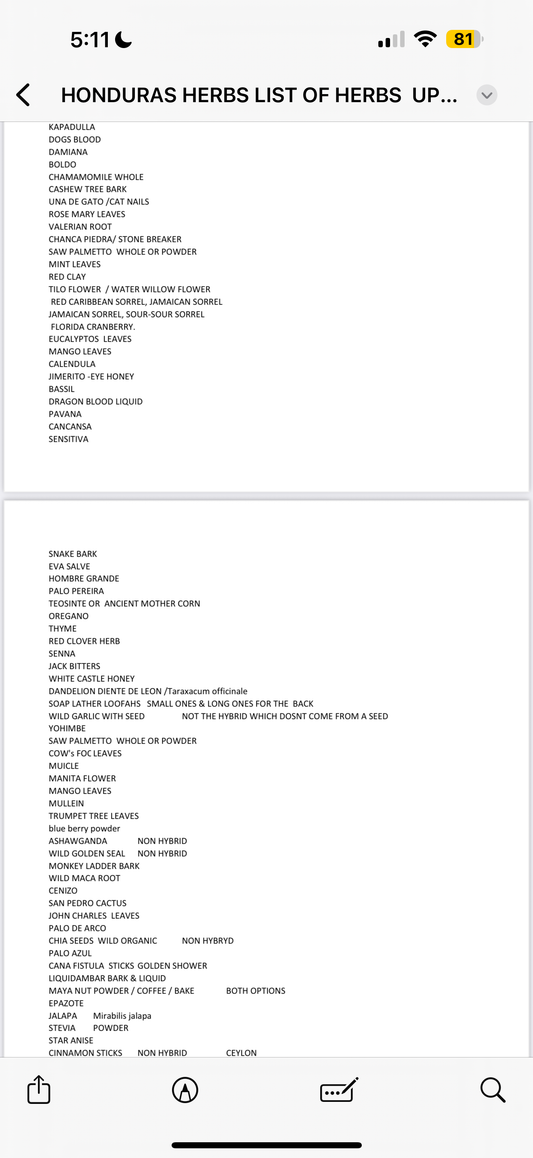 Herb List